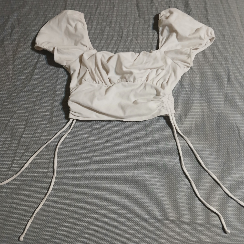 Ruffled White Blouse